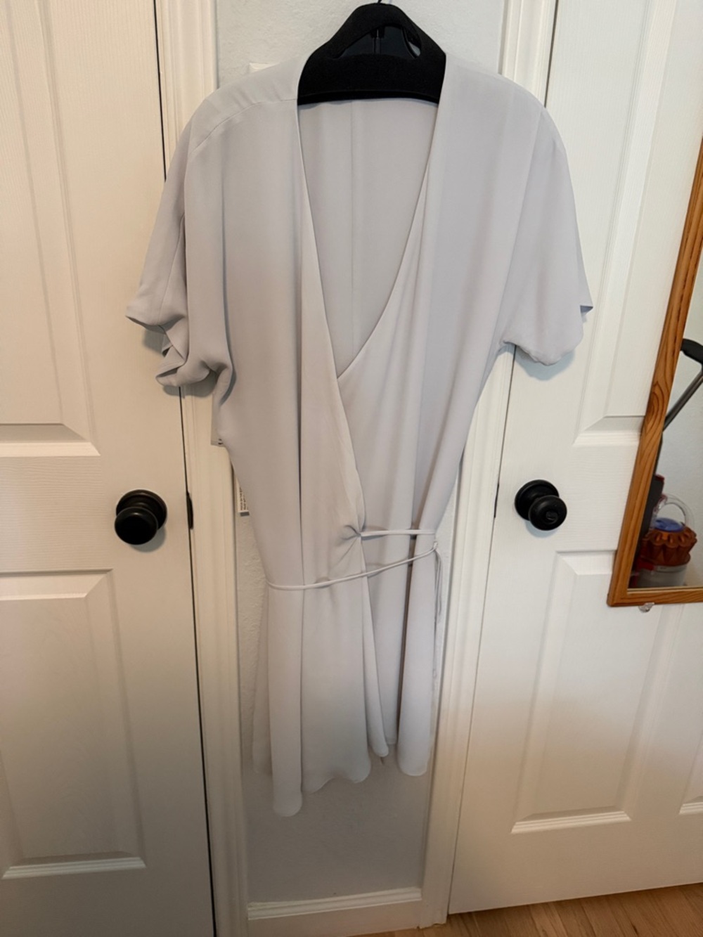 Babaton (Aritzia) Sea Salt Wallace Dress - Soft Blue Gray